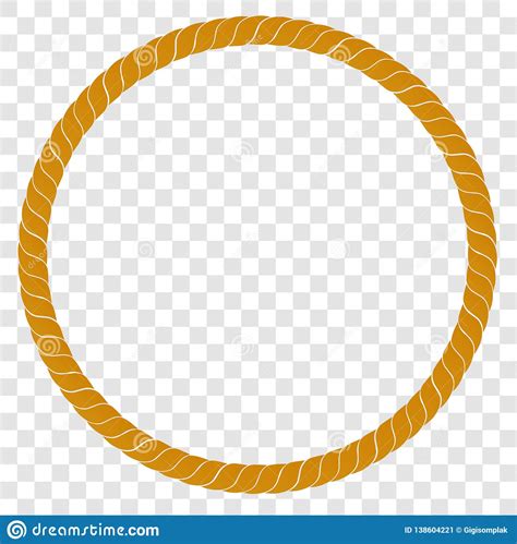 Vector Circle Frame From Golden Rope For Your Element Design At