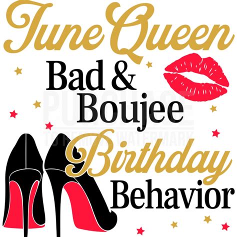 Bad And Boujee Birthday Queen Svg Birthday Drip Svg Birthday Svg Cut