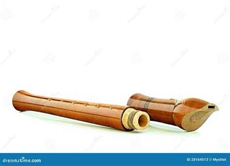 Wooden Flute Stock Image Image Of Design Blowing Finger 28164513