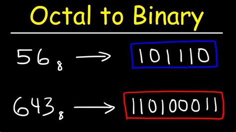 Octal To Binary Conversion Computer Science Youtube