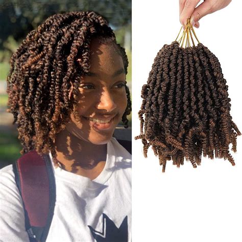 6 Packs Pre Twisted Spring Twist Hair 8 Inch Pre Twisted Passion Twists Crochet Braids For Bob