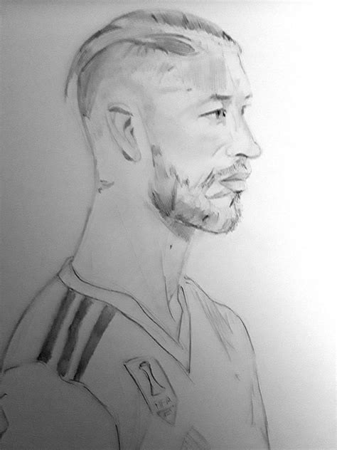 Sergio Ramos Pencil Drawing Sergio Ramos Easy Drawings Drawings