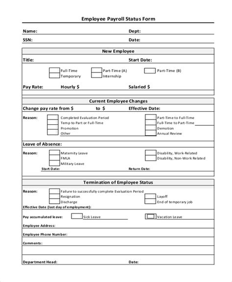 Payroll Deduction Form Template