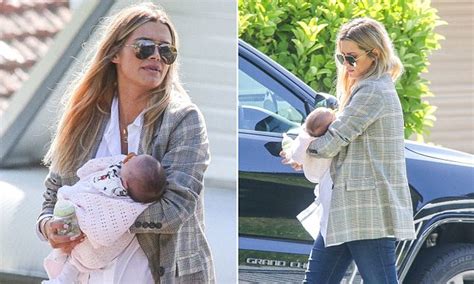 cheyenne tozzi tenderly cradles her newborn as she steps out in sydney daily mail online