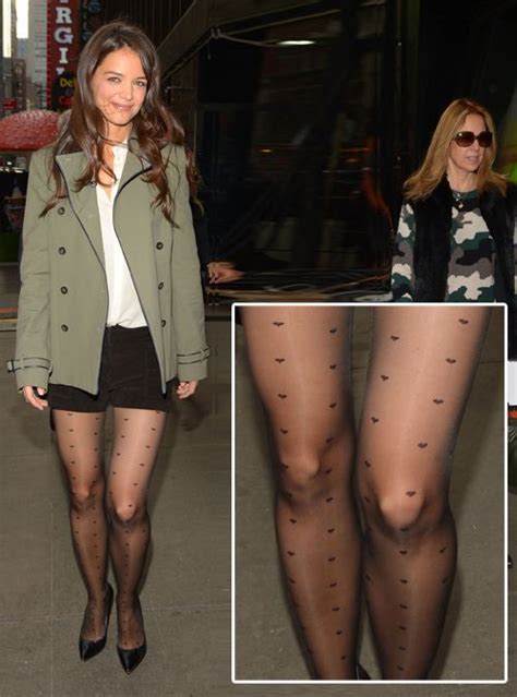 Celebrities In Stockings Fashion Tights Katie Holmes