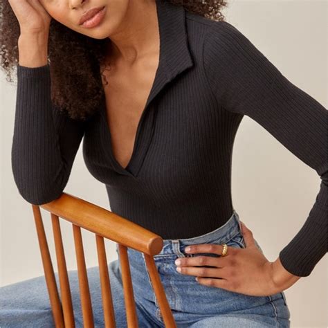 Reformation Tops Reformation Hailey Bodysuit Poshmark