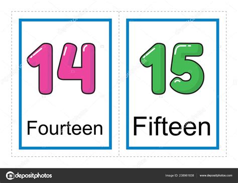Printable Flash Card Collection Numbers Names Preschool Kindergarten