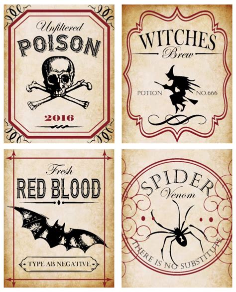 Printable Witch Potion Labels