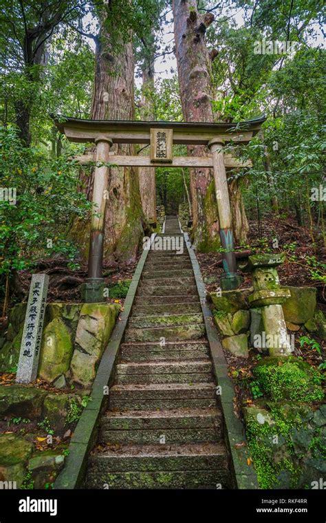 Kumano Kodo Pilgrimage Routetsugizakura Oji Ancient Shrine With