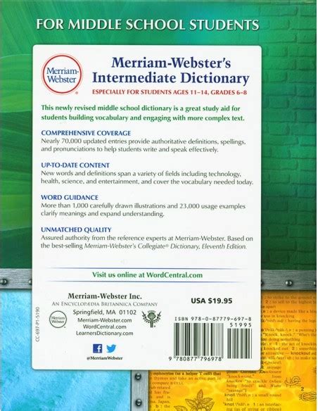 Merriam Websters Intermediate Dictionary Grades 6 8