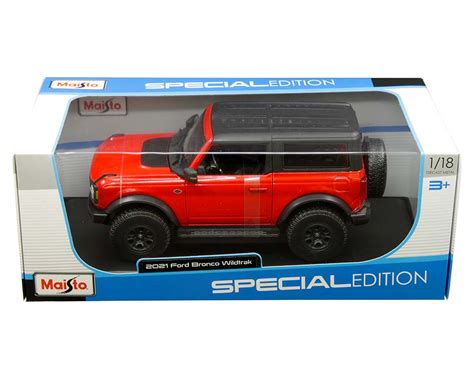 Maisto 118 Scale Diecast Model Car 2021 Ford Bronco Wildtrak In Red