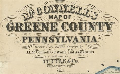 Mcconnells Map Of Greene County Pa Etsy