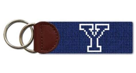 Yale Bulldogs Finished Needlepoint Key Fob Etsy