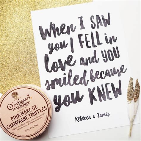 List 15 wise famous quotes about valentine gift card: Personalised Romantic Quote Print, Valentine's Gift By ...