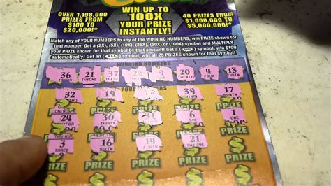 A Winner 25 Scratch Off Ticket Florida Lottery 100x The Money Youtube