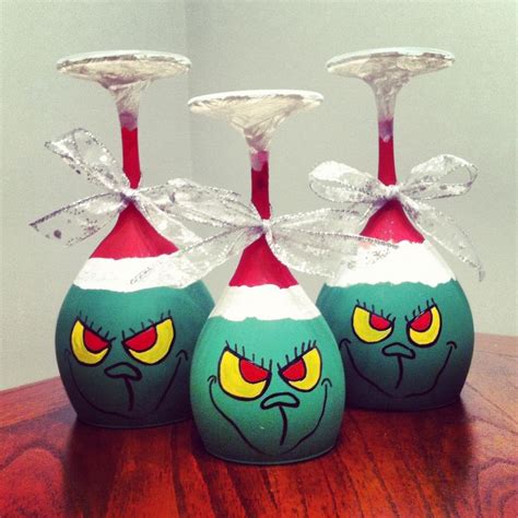 At your doorstep faster than ever. Grinch wine glass candle holders! | mine | Pinterest