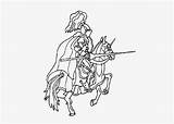 Knight Coloring Horse sketch template