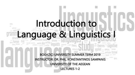 Introductiontolanguageandlinguisticspptx