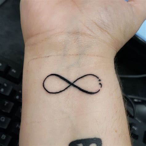 Infinity Semicolon Right Wrist 6 Infinity Tattoo Tattoos Wrist