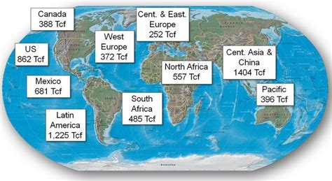 Estimation Of Technically Recoverable Shale Gas Resources In The World