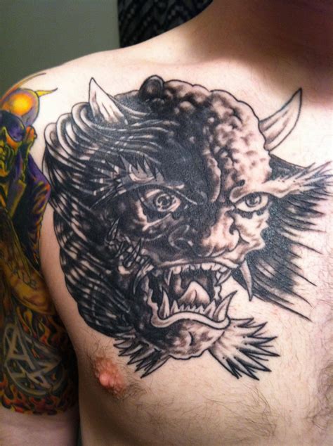 Oni Mask Cover Up 1st Session Before Shot In Comments Tattoo By Cole Crawford Classic