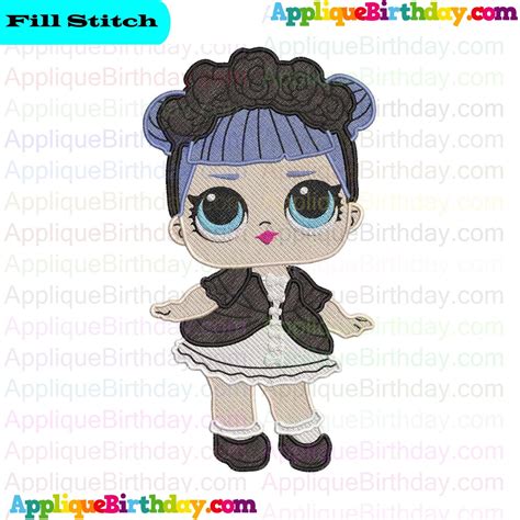 Midnight Lol Doll Surprise Fill Embroidery Design Lol Dolls