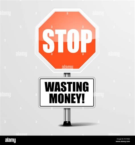 Stop Wasting Money Stock Photo - Alamy