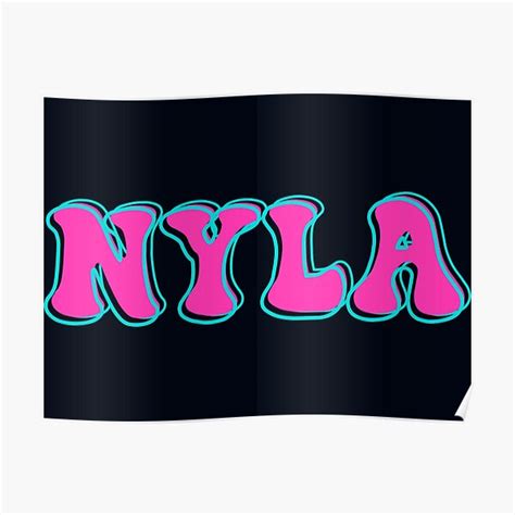 Nyla Name Nyla Name Cute Design Poster By Custom Name Redbubble