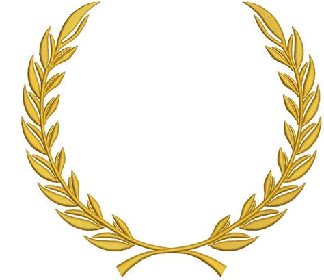 Gold Award Wreath Laurel Wreath Machine Embroidery Design 6 Sizes