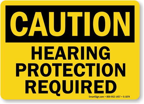 Osha Hearing Protection Required Sign Just 675 Free Pdf Sku S