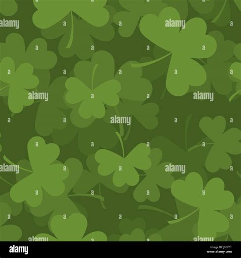 Green Clover Seamless Pattern 3d Background For Feast Of St Patrick