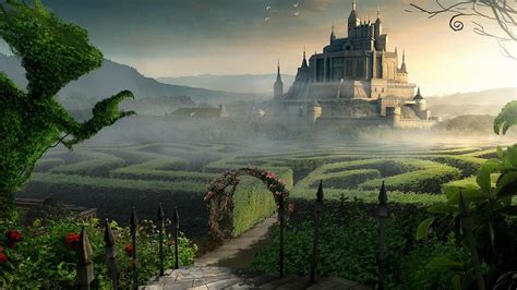 Cool Alice Wonderland Castle Hd Wallpapers Матированные краски