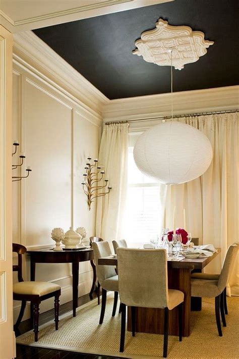 Pendant Lighting Steals The Show In This Dining Room Ceiling Decor