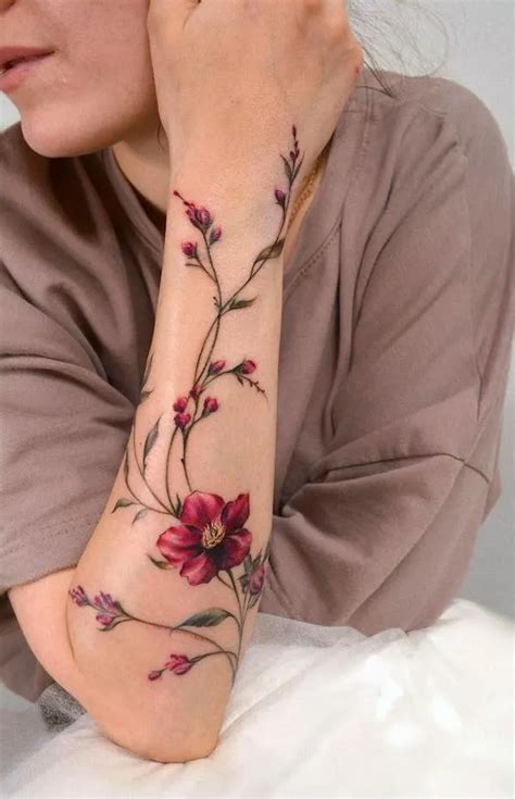 Top More Than 77 Flower Tattoo On Arm Super Hot In Eteachers