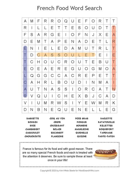 French Food Word Search