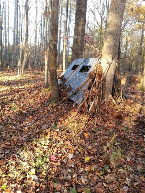 My First Ground Blind I Made From Tarp Deer Cam Nearby So