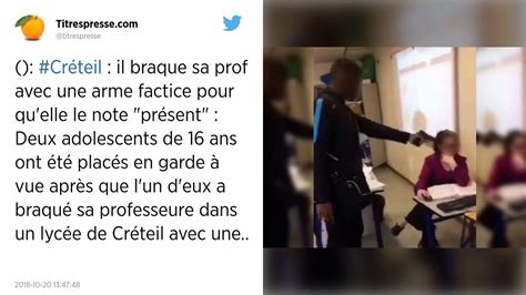 Créteil Il Braque Sa Prof En Classe Pour Quelle Le Note Présent Vidéo Dailymotion