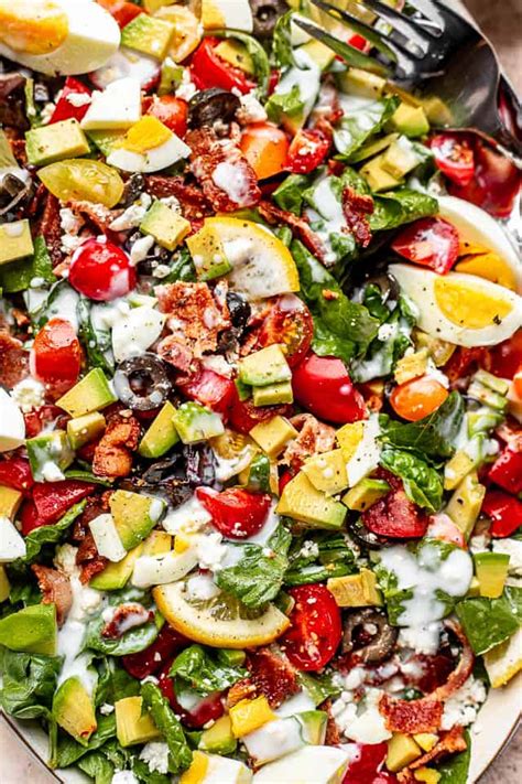 Mediterranean Cobb Salad Easy And Healthy Summer Salad Recipe