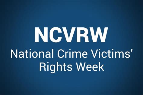 Ncvrw National Crime Victims Rights Week Card Office For Victims Of