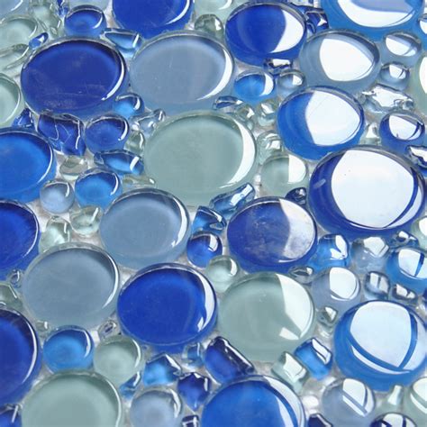 Colored Glass Bubble Glass Mosaic Sheets Commercial Building And House