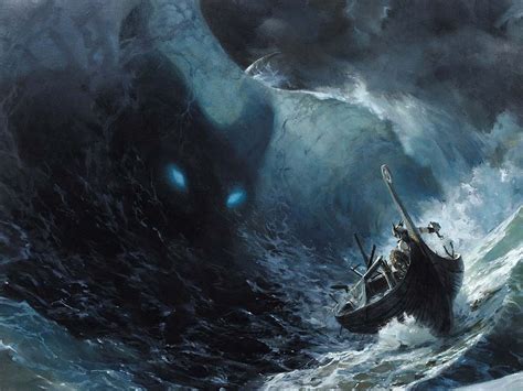 Download Wallpapers Download 2560x1920 Paintings Ocean Monsters Waves