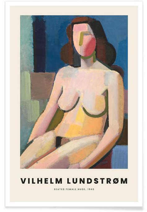 Lundstr M Seated Female Nude Poster Juniqe