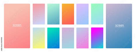 Pastel Gradient Smooth And Vibrant Soft Color Background Set For