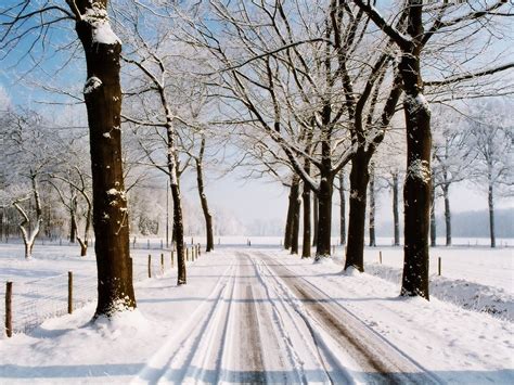 Country Road Winter Wallpapers Wallpaper Cave
