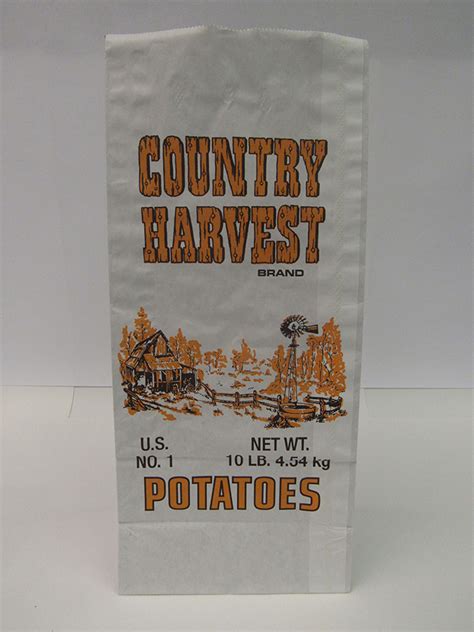 Item No 1028 10 Lb Paper Potato Bag 350 Pack 10 Lb Country Harvest