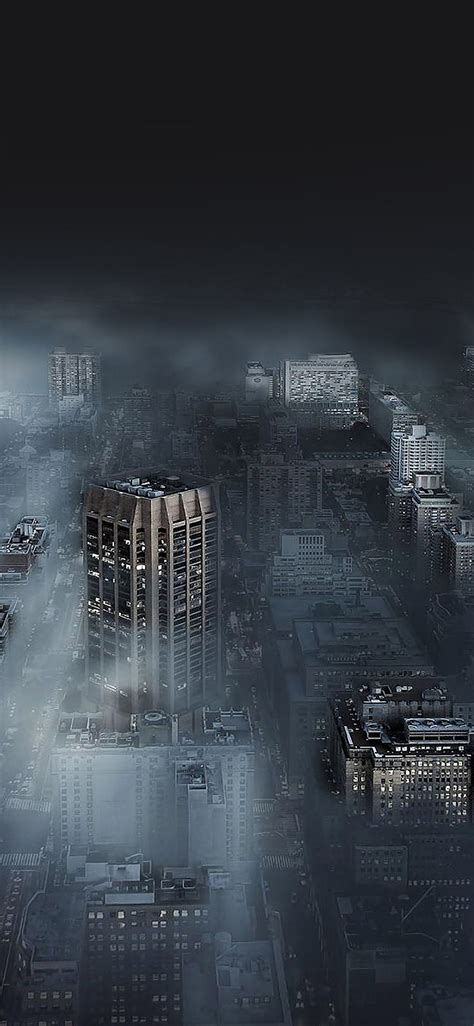 Dark City In Fog Iphone X Wallpapers Free Download