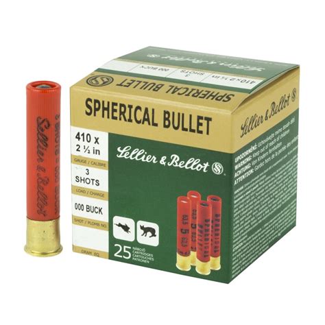 sellier and bellot 410 bore 2 1 2 000 buckshot 3 pellets