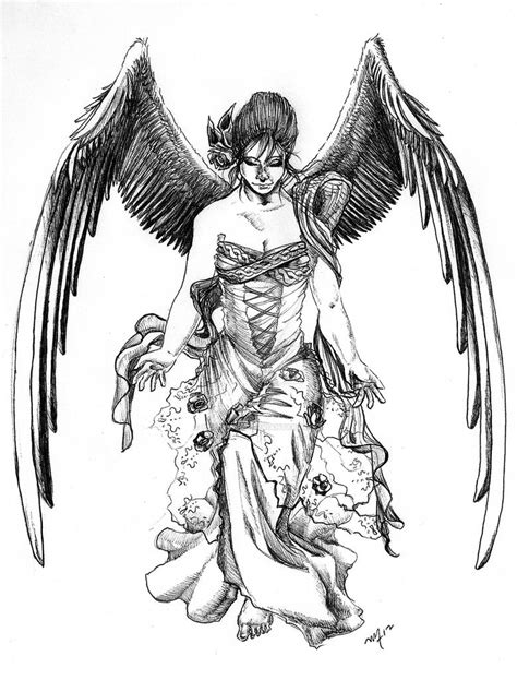 Angel Tattoo Sketches 4 Of 5 By Psionicbird On Deviantart