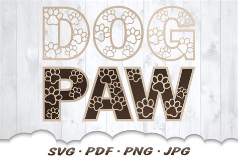 Cricut Fonts Svg Files For Cricut Dog Paw Print Paw Prints Fairy