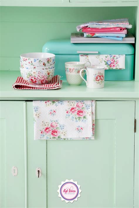 Syl Loves Cath Kidston Greengate Mint Minty Red White Gingham